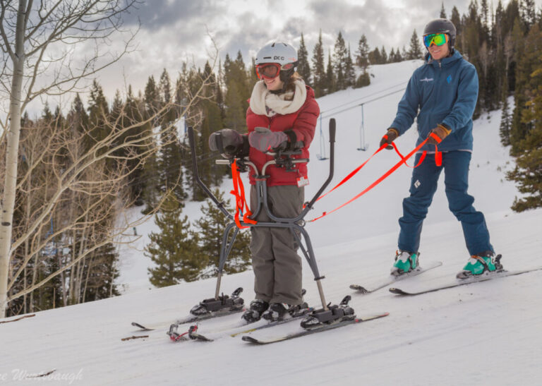 stand up skier with ski legs